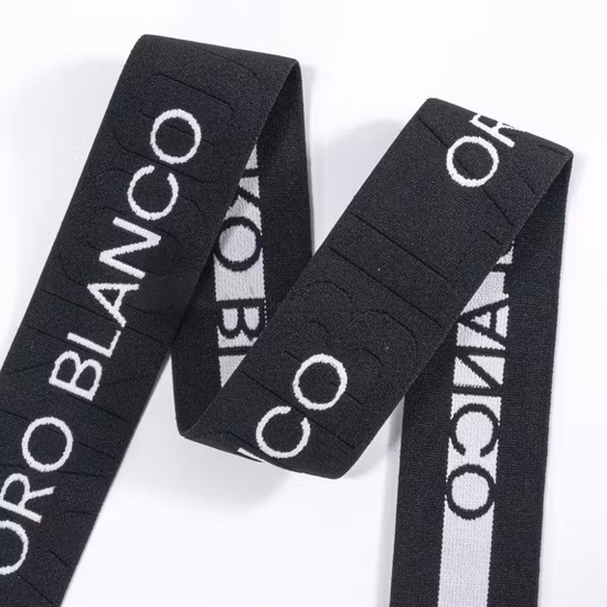 Weaving Elastic Webbing Custom Design Jacquard Pattern Nylon Woven Elastic Waist Band